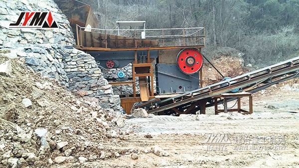 建冶重工湖北襄阳时产300吨碎石生产线现场（图）