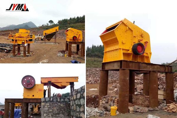 贵州时产200吨的石灰石破碎制砂生产线装机（建冶用户现场）