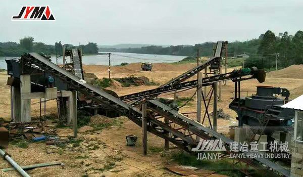 建冶新型制砂机广西应用于河道碎石制沙